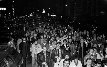 Marche dans les rues de San Francisco en mémoire de Harvey Milk et George Moscone, novembre 1978
