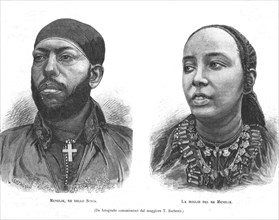 Menelik II (1844-1913), empereur d'Ethiopie, et sa femme