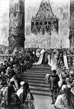 Couronnement d'Alexandre III et de l'impératrice Maria Doymar à la cathédrale de l'Assomption