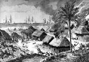Dahomey. Bombing the Coast.