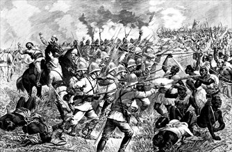 Dahomey. Le combat de Dogra. Mort du commandant Faurax.