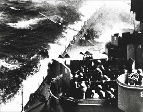 Japanese kamikaze in the Pacific Ocean
