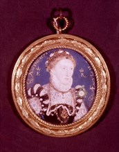 Miniature de Nicolas Hilliard représentant le reine Elisabeth 1er d'Angleterre