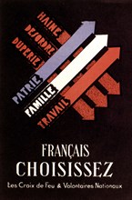 Affiche des Croix-de-Feu contre le Front Populaire en 1935