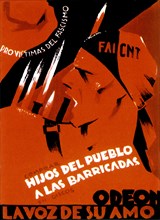 Affiche de la FAI (parti anarchiste espagnol)