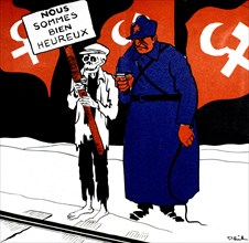 Caricature antibolchévique dans le journal "L'Espoir français"