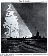 Caricature sur la puissance navale anglaise