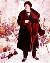 Kustodiev, Portrait de Chaliapine