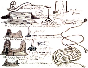Zwettler Codex. Vie des indiens Guaranis vue par un père jésuite. Harnais des indiens Mocobies