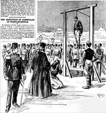 Armenian revolutionaries being executed in Constantinople