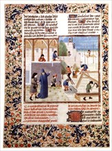 Miniature by Pierre de Crescens, in 'The Book of rural tasks'
