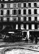 Paris bombardé par les Gothas. La rue de Rivoli, 1918