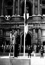 Paris, Members of the Vichy French Milice taking the oath (1944)