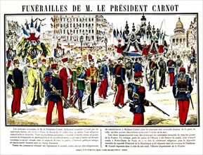 Popular print, French President Carnot's funerals
