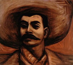 Détail d'une fresque de L. Zalce, Zapata