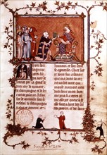 Jean de Joinville offre son livre à Louis, roi de Navarre, futur Louis X