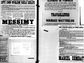 1906 elections posters: Radical-socialists and Socialists candidates