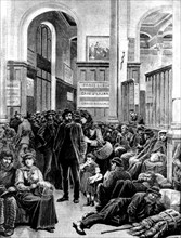 Italian emigrants at St Lazare station, Paris