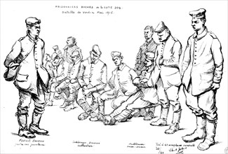 Paul Jobert. / Prisonniers allemands de la cote 304. Bataille de Verdun