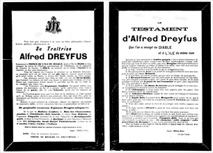 Affiche anti-dreyfusarde : le faux testament d'Alfred Dreyfus