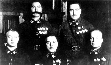 Tuklachevsky, Vorochilov, Yagorov, Budienny et Blucher