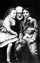 Victor Hugo (1802-1885) and his grandchildren