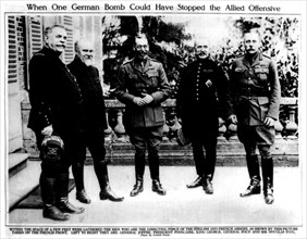 Joffre, Poincare, Georges V, Foch and Haig