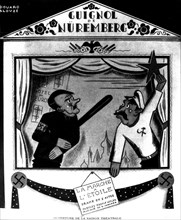 Caricature de E. Halouze dans "Le Rire". "Le guignol". (Hitler et Staline)