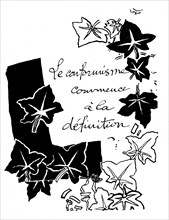 Georges Braque. Lithographie pour ses écrits.
