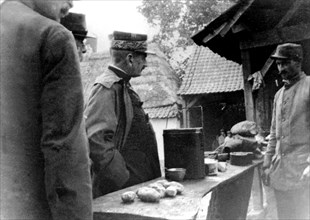 General Mangin inspecting the kitchens