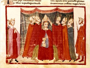 Coronation of a pope, 15th century