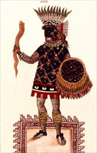 History of the Aztec. Tholoc, the god of rain