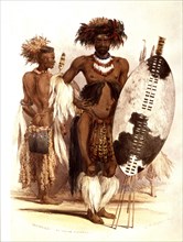 G.F. Angus. Zulu chief dressed as a warrior