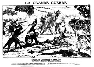 Episode de la bataille de Charleroi : Mort du prince Aldebert