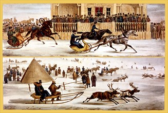 Horse races in St. Petersburg and winter leisure on the Neva river