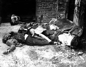 Libération de la France. Atrocités commises par les Allemands avant leur départ de Romainville