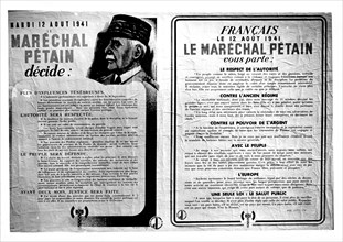 Poster of a speech delivered by Pétain (1941)