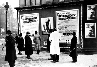 Affiche de propagande pour le rassemblement national populaire (1941)