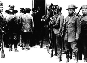 Arrests during the revolutionary peasant movement in the region of Toledo, Spain (1932)
