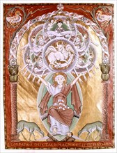 Saint Luc. Miniature in Gospel d'Otto III