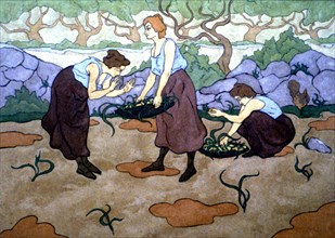 Ranson, Trois femmes à la récolte