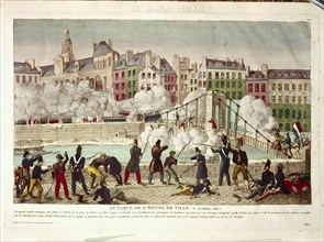 1830 Revolution. Attack against the Townhall, July 28, 1830