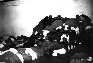 Strike in a laundry in France, 1936
