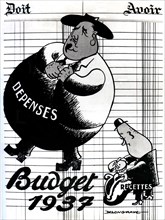 Caricature contre Léon Jouhaux, 1937