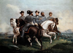 Confederate generals after the Bull Run first battle in 1861