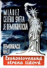 Affiche électorale : le peuple tchèque pour la défense de la démocratie