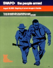 Namibie. Affiche de propagande de la Swapo (organisation du peuple du sud-ouest africain)