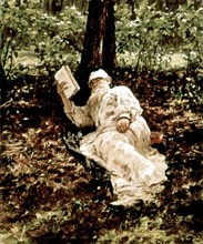 Répine, Tolstoï se reposant dans la forêt
