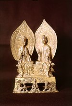 Prabhutaratna et Sakyamum, Bronze doré