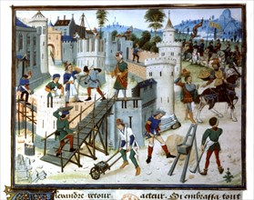 Miniature by Louis Liedet to illustrate 'The History of the Great Alexander' by Quinte Curce